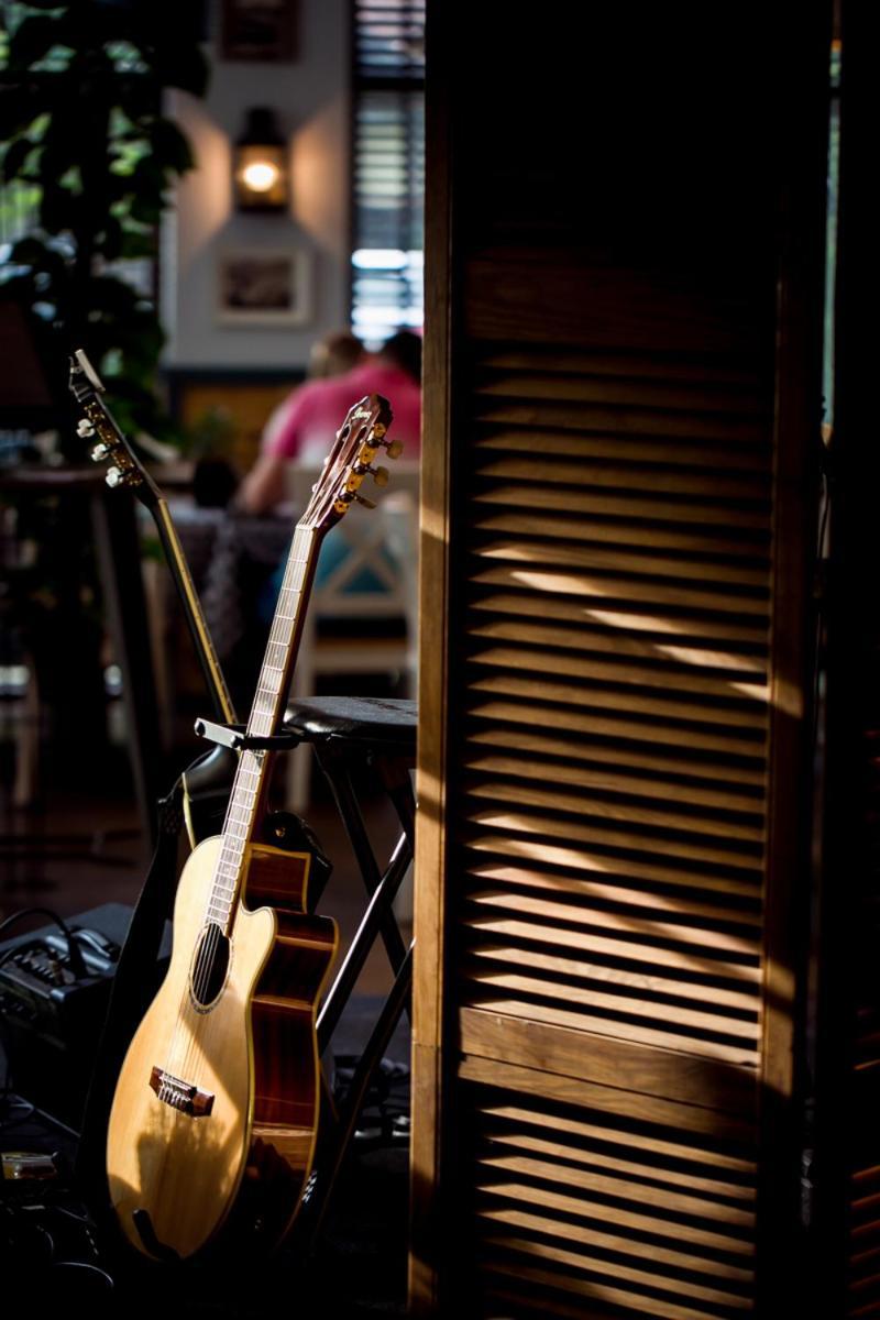 Willa Port Art&Business Ostróda Exterior foto A guitar in a stand